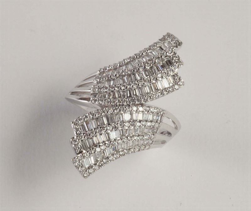 Anello con diamanti  - Asta Argenti e Gioielli Antichi e Contemporanei - Cambi Casa d'Aste