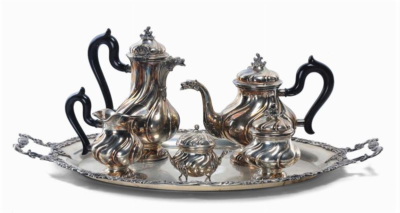 Servito da té e caffe in argento  - Asta Argenti e Gioielli Antichi e Contemporanei - Cambi Casa d'Aste