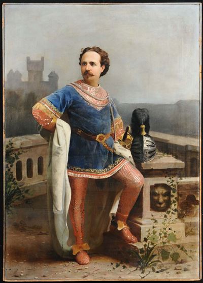 Anonimo del XIX Secoloritratto di Ludvig di Baviera in Costume