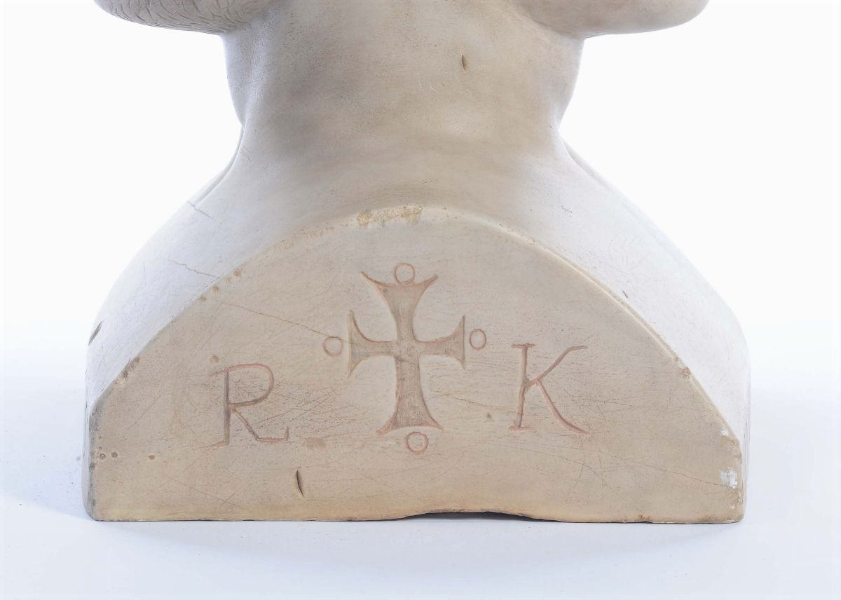 Scultura Neoclassica in Marmo Bianco Bifronte Raffigurante i Volti di Marco Aurelio Antonino (eli...