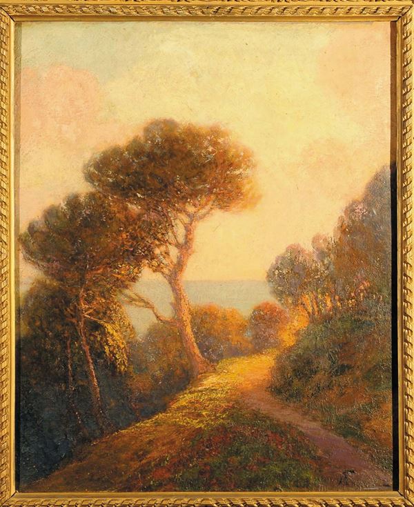 Andrea Figari (1858-1945) Sentiero sulla costa