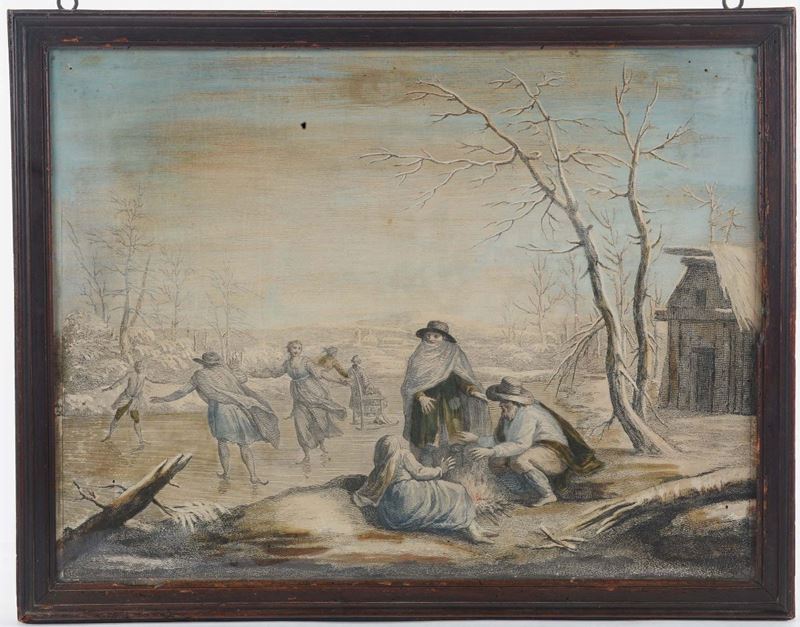 Incisione acquerellata  - Asta Antiquariato e Dipinti Antichi - Cambi Casa d'Aste