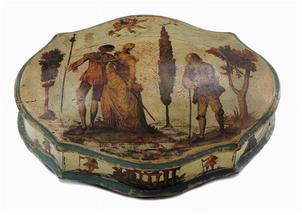 Scatola in legno laccato ad arte povera