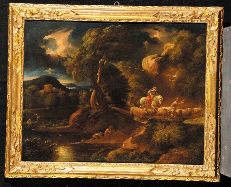Pieter Muller detto il Cavalier Tempesta (1637-1701) Il Temporale  - Asta Antiquariato e Dipinti Antichi - Cambi Casa d'Aste