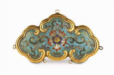 Placca in Smalti Cloisonnè. Cina, Dinastia Qing, XVIII Secolo