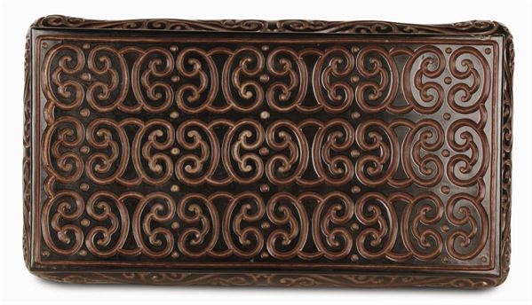 Lacquer tray with geometrical drawings, probably China, Qing Dynasty, 19th century