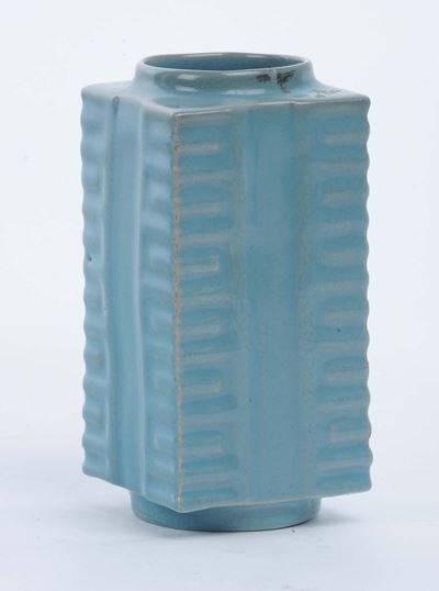 Vaso in Porcellana a Fondo Azzurro Kong, Cina, XX Secolo