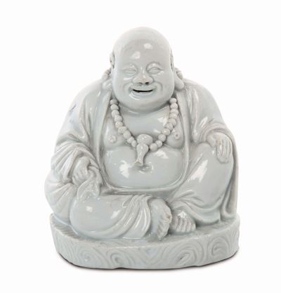Buddha Seduto in Bianco di Cina, Dinastia Qing, XIX Secolo