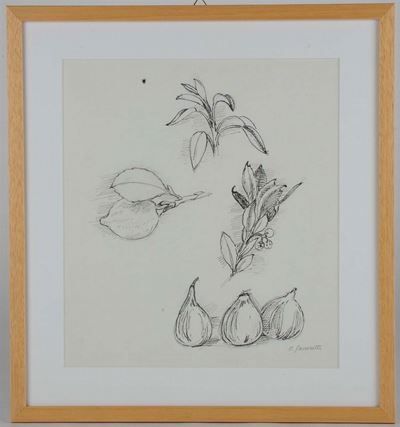 Oscar Saccorotti (1898-1986)fichi, Limone e Foglie