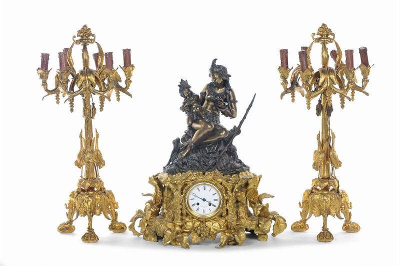 Trittico in bronzo dorato, XIX secolo  - Auction Antique and Old Masters - Cambi Casa d'Aste