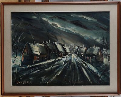 Alberto Sanvitale (?-1999)sotto la Neve, 1951