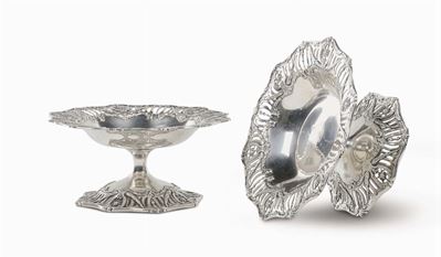 Coppia di Alzatine in Argento. America 1880