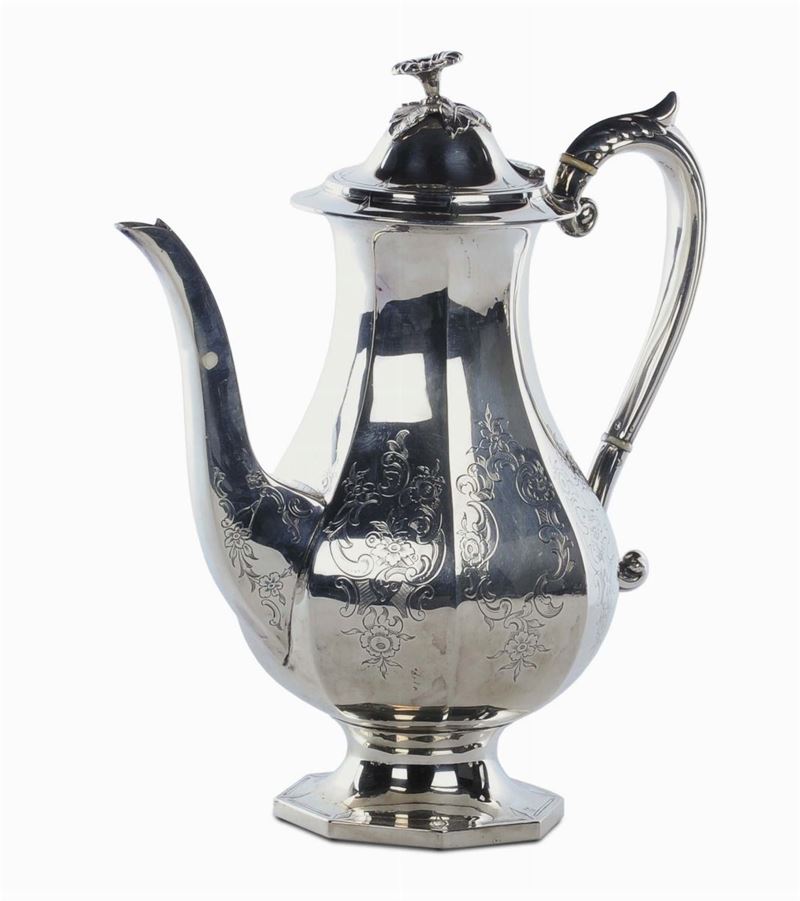 Caffettiera in argento, Città di Sheffield 1913  - Asta Argenti e Gioielli Antichi e Contemporanei - Cambi Casa d'Aste