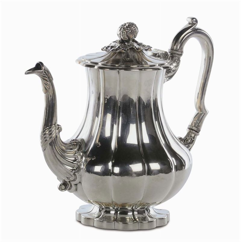 Caffettiera in argento, Birmingham 1826  - Asta Argenti e Gioielli Antichi e Contemporanei - Cambi Casa d'Aste