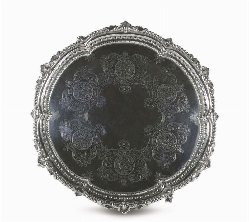 Salver in argento, Città di Sheffield 1902  - Asta Argenti e Gioielli Antichi e Contemporanei - Cambi Casa d'Aste