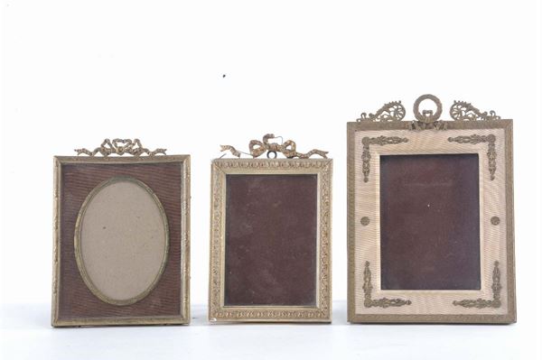 Tre cornici portafoto