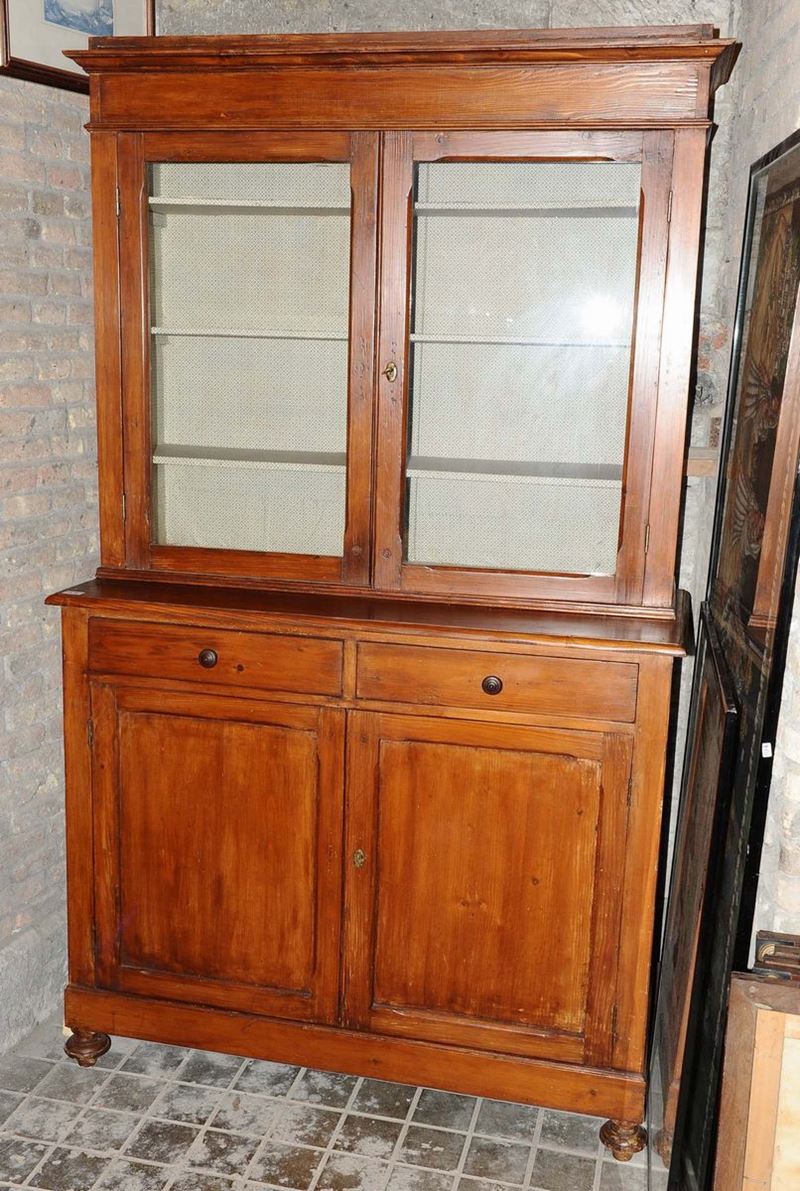 Credenza con alzata in legno dolce  - Auction OnLine Auction 06-2012 - Cambi Casa d'Aste
