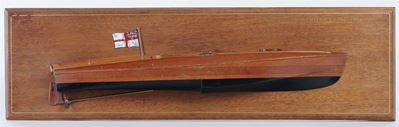 Mezzo Modello di Barca Torpedo Carving Hydroplane 1916