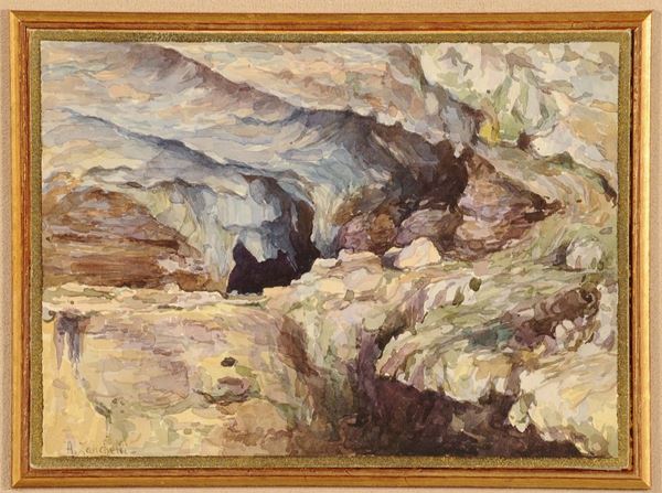 Attilio Zanchelli (1866-1946) Grotta azzurra di Capri