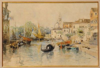 Paolo Sala ( 1859 - 1924 )scorcio Veneziano
