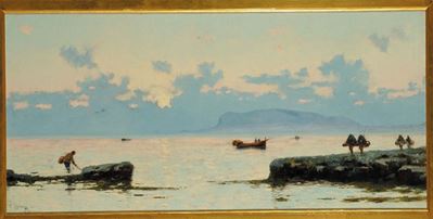 Erminio Kremp (1860-1936)marina a Palermo