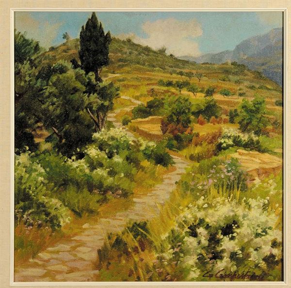 Gianfranco Campestrini ( 1901 - 1979 ) Lungo il sentiero