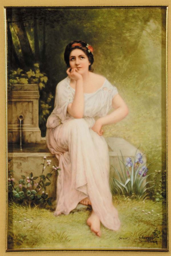 A. Saustre a) Ritratto femminile b) Ritratto femminile