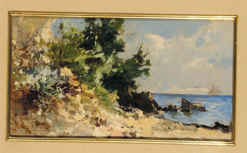 Paolo Sala (1859 -1924) Marina ligure  - Auction 19th and 20th Century Paintings - Cambi Casa d'Aste
