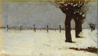 Cesare Viazzi (1857-1943)campagna Sotto la Neve