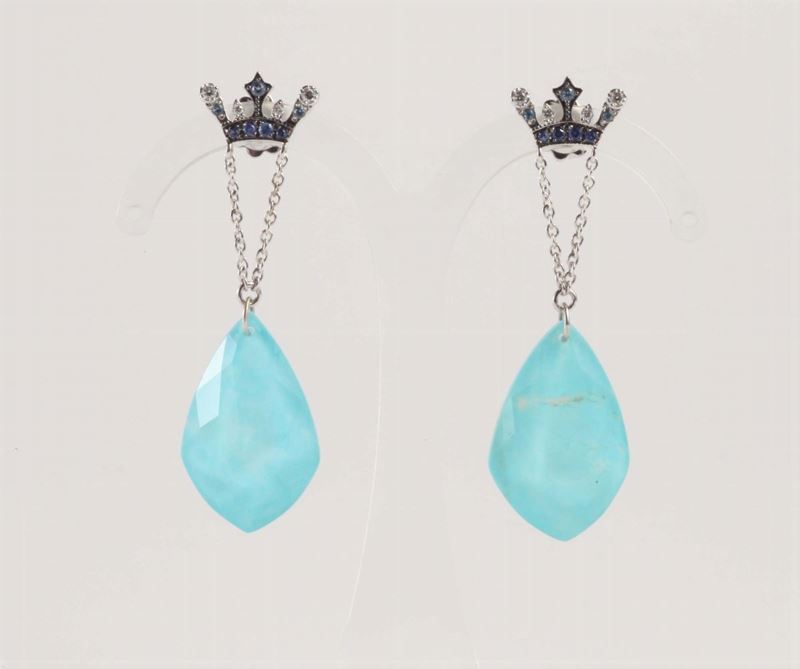 Orecchini pendenti con diamanti  - Auction Silvers, Ancient and Comtemporary Jewels - Cambi Casa d'Aste