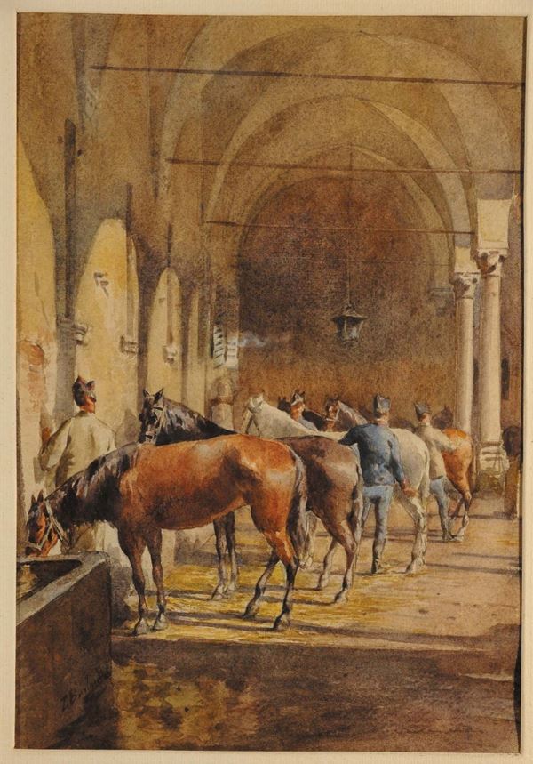 Leopoldo Burlando (1841-?) Cavalli