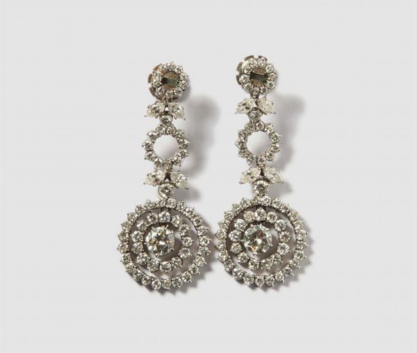 Orecchini  chandelier con diamanti