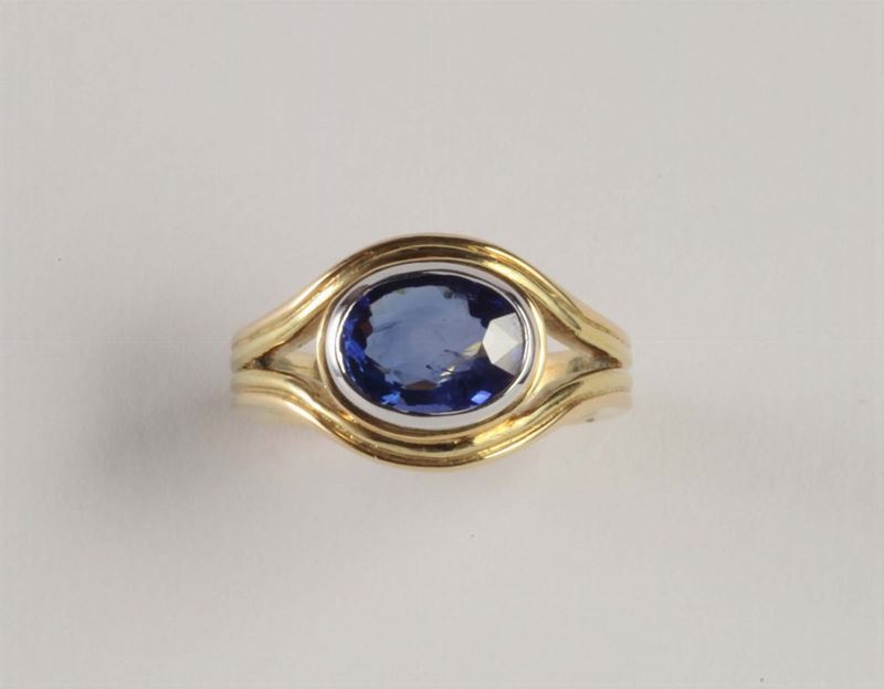 Anello con zaffiro  - Auction Silvers, Ancient and Comtemporary Jewels - Cambi Casa d'Aste
