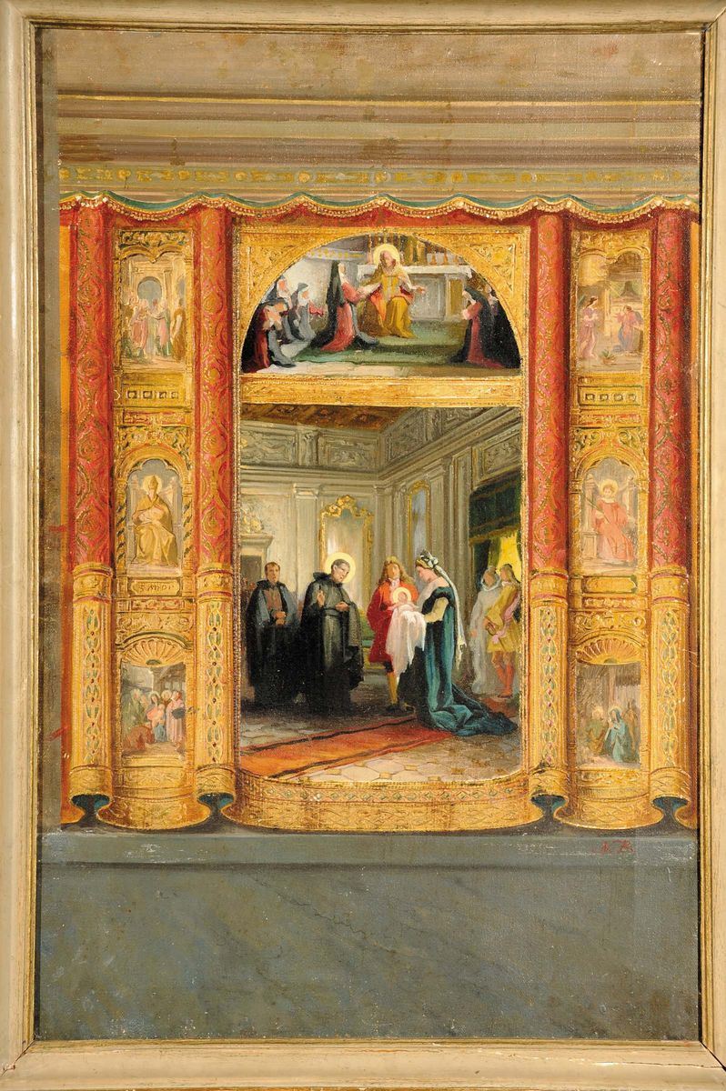 Nicolò Barabino (1832-1891) Scene di vita di Santo  - Auction 19th and 20th Century Paintings - Cambi Casa d'Aste