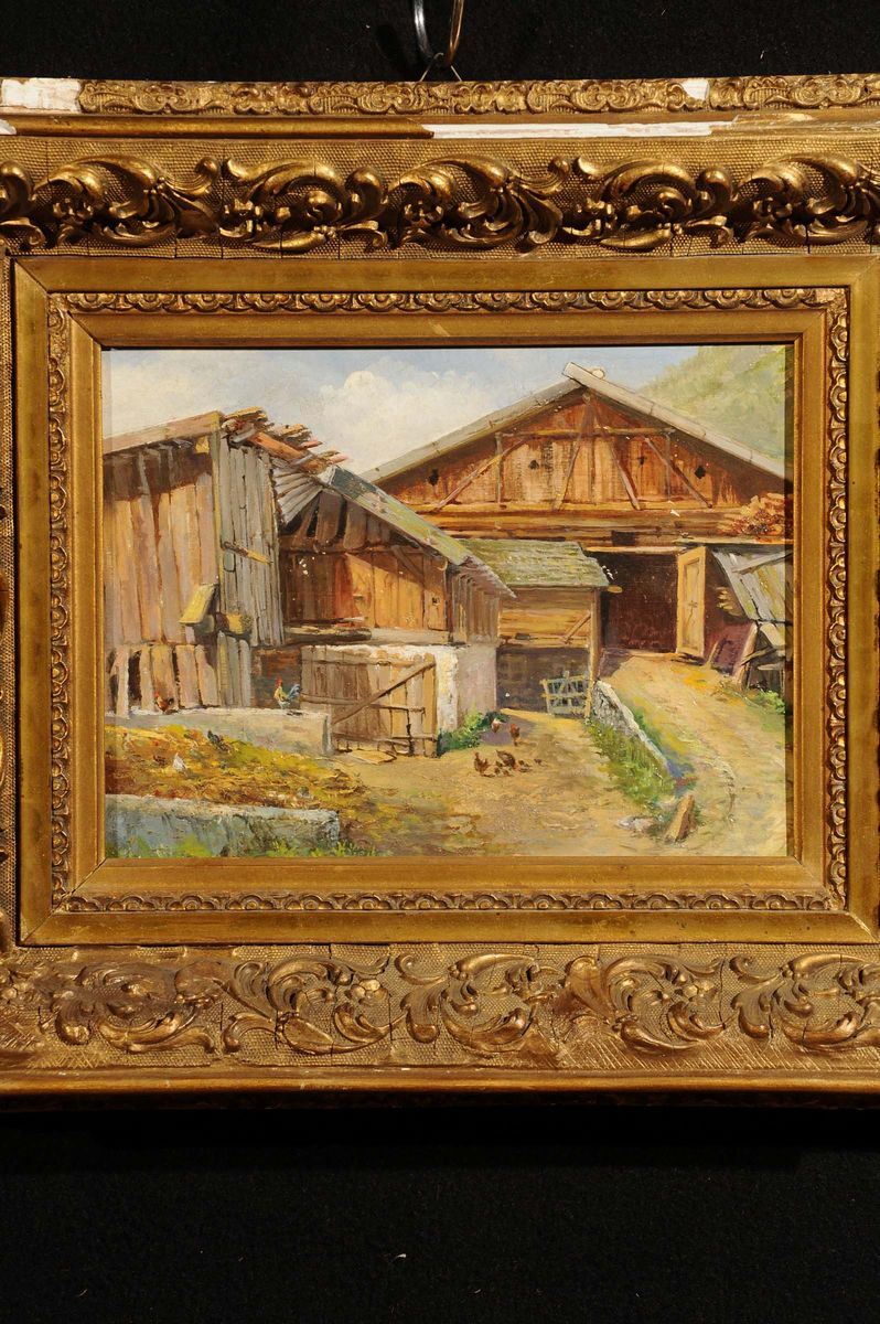 Giovanni Colmo (1867-1947) Baite a Mules  - Asta Antiquariato e Dipinti Antichi - Cambi Casa d'Aste