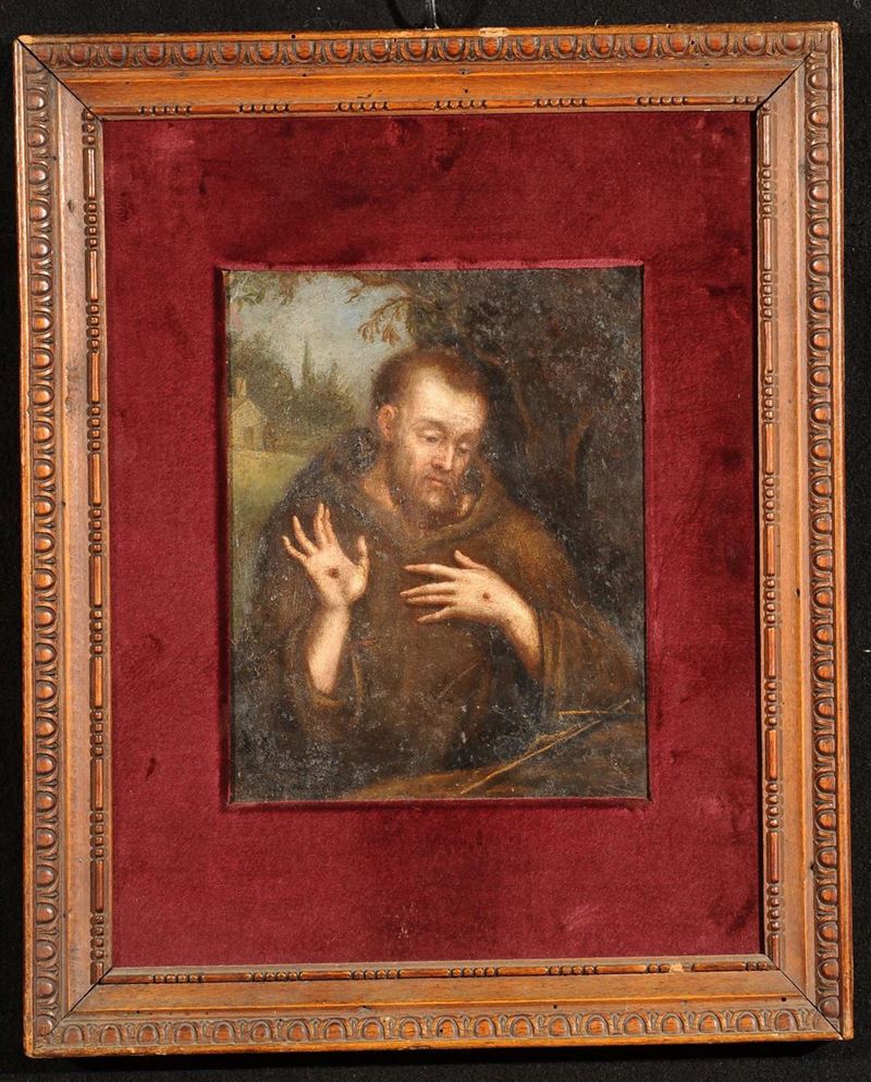 Scuola del Centro Italia del XVIII secolo San Francesco  - Auction Antique and Old Masters - Cambi Casa d'Aste