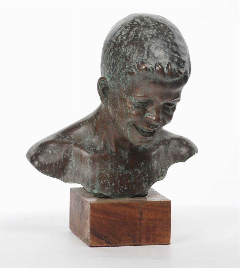 E. Franzini (1912) Testa di giovanetto  - Asta Antiquariato e Dipinti Antichi - Cambi Casa d'Aste