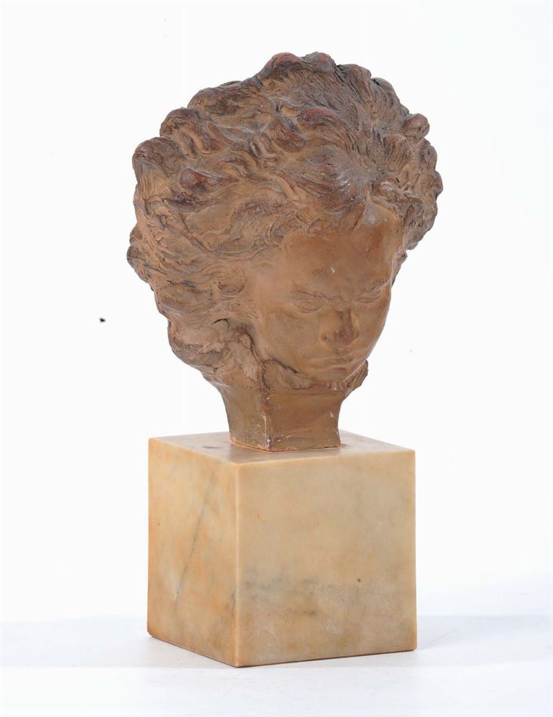 Vittore Ciani (1858-1908) Testa di Beethoven  - Auction Antique and Old Masters - Cambi Casa d'Aste