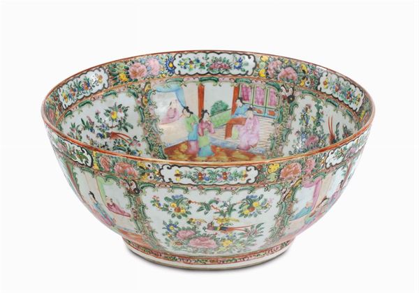 Large Canton bowl with figures, China, 19th century