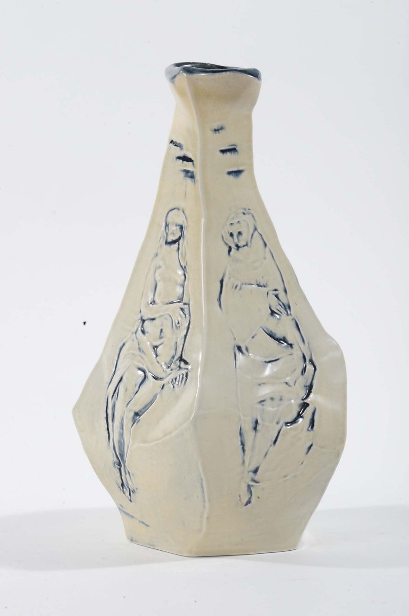 Vaso Ceramica Richard con Figure