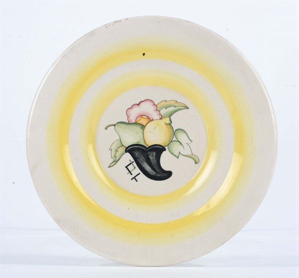 Piatto futurista in ceramica, Minghetti 1925