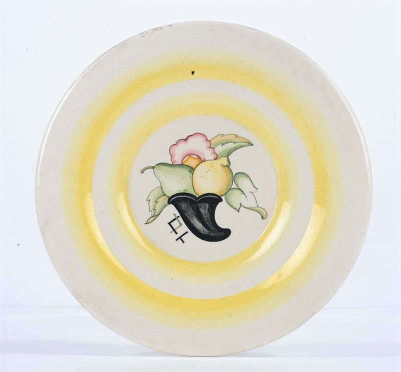 Piatto futurista in ceramica, Minghetti 1925  - Asta Antiquariato e Dipinti Antichi - Cambi Casa d'Aste