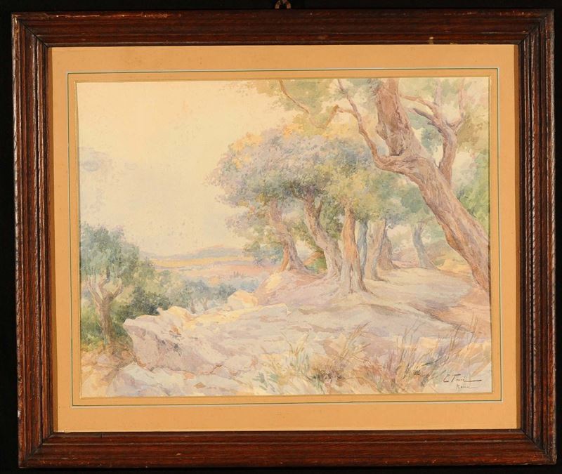 Edoardo Tani (1880-1948) Paesaggio  - Auction Antique and Old Masters - Cambi Casa d'Aste