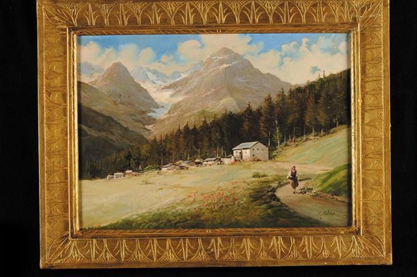 Giovanni Colmo (1867-1947) Paesaggio montano