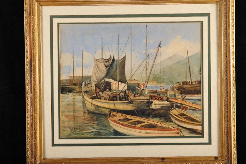 Vittorio Nattino (1890-1971) Porto di Camogli  - Auction 19th and 20th Century Paintings - Cambi Casa d'Aste
