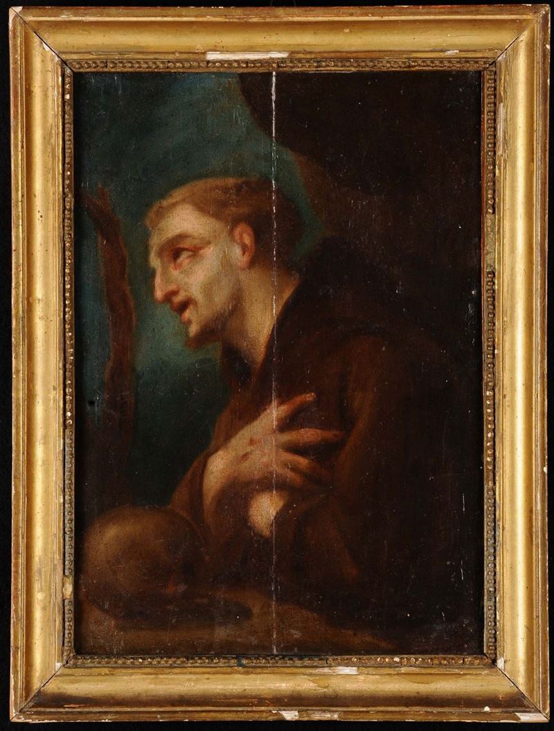 Scuola del XVIII secolo San Francesco  - Asta Antiquariato e Dipinti Antichi - Cambi Casa d'Aste