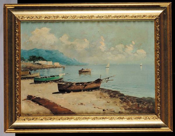 A. Pasini Spiaggia con barche