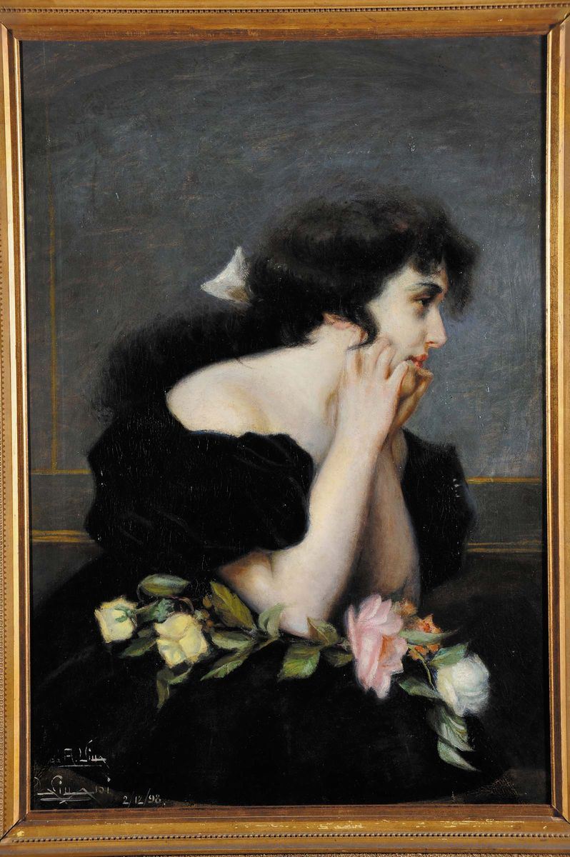 L.Villari Isadora Duncan  - Asta Dipinti del XIX e XX secolo - Cambi Casa d'Aste