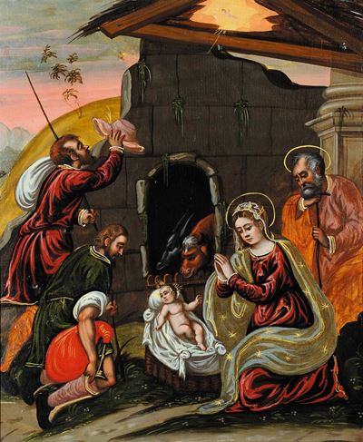 Scuola Bizantino-cretese del XVII Secoloadorazione dei Pastori