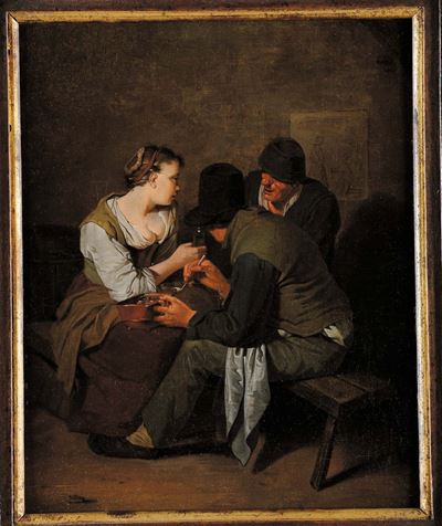 Cornelis Bega (1631/32-1664)interno con Figure